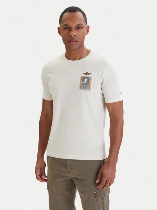 Zdjęcie produktu Aeronautica Militare T-Shirt 261TS2534UJ00641 Beżowy Regular Fit