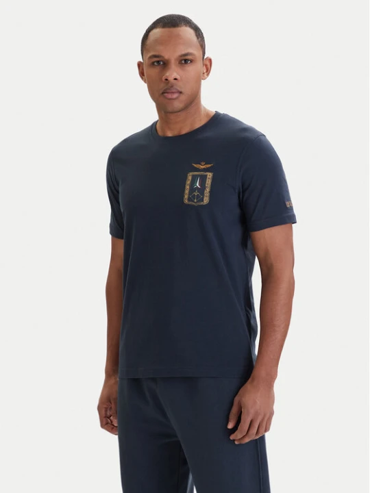 Zdjęcie produktu Aeronautica Militare T-Shirt 261TS2534UJ00641 Granatowy Regular Fit