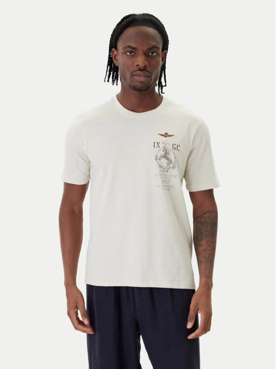 Zdjęcie produktu Aeronautica Militare T-Shirt 261TS2543UJ00686 Beżowy Regular Fit