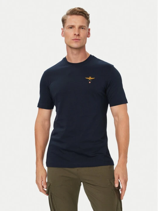 Zdjęcie produktu Aeronautica Militare T-Shirt 262TS1580UJ00372 Granatowy Regular Fit