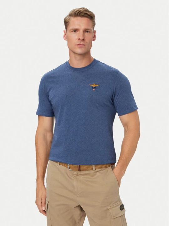Zdjęcie produktu Aeronautica Militare T-Shirt 262TS1580UJ00372 Niebieski Regular Fit