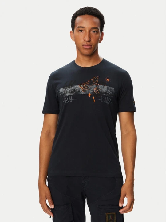 Zdjęcie produktu Aeronautica Militare T-Shirt 262TS2579UJ00750 Granatowy Regular Fit