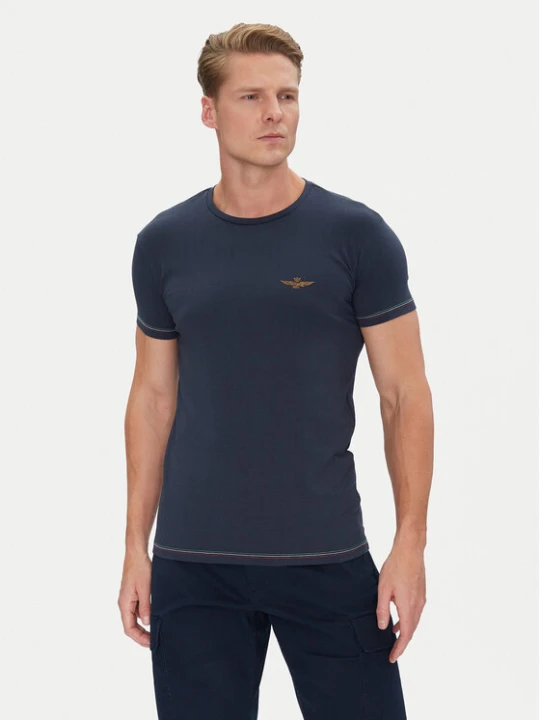 Zdjęcie produktu Aeronautica Militare T-Shirt AM1UTI003 Granatowy Regular Fit
