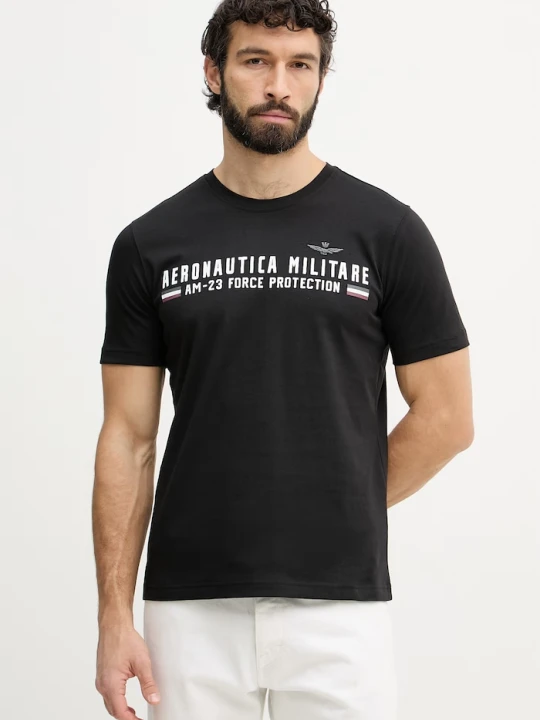 Zdjęcie produktu Aeronautica Militare T-shirt basic męski bawełniany czarny