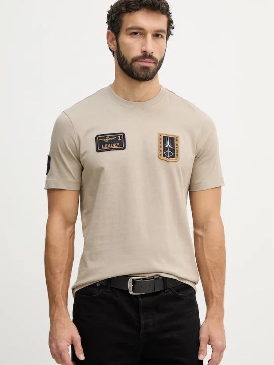 Zdjęcie produktu Aeronautica Militare t-shirt bawełniany beżowy