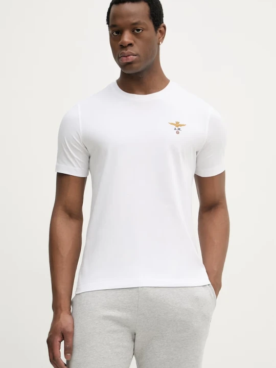 Zdjęcie produktu Aeronautica Militare T-shirt męski bawełniany biały