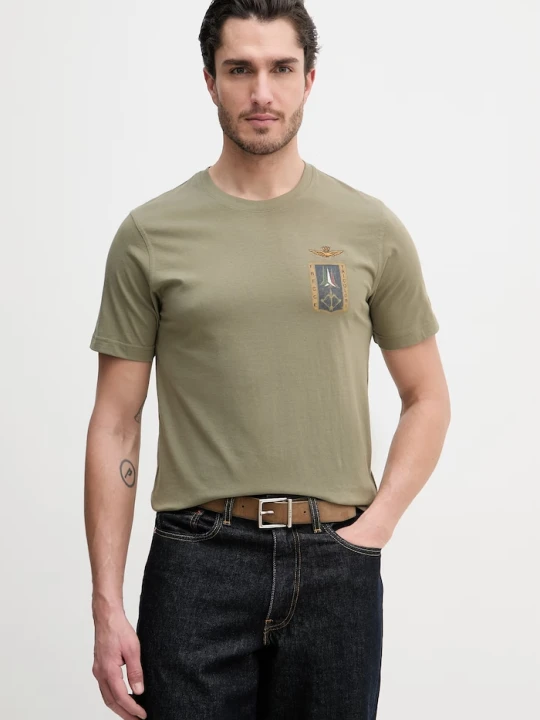 Zdjęcie produktu Aeronautica Militare t-shirt bawełniany zielony
