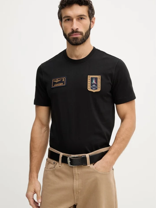 Zdjęcie produktu Aeronautica Militare t-shirt bawełniany czarny