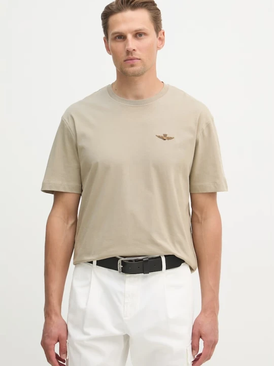 Zdjęcie produktu Aeronautica Militare t-shirt bawełniany beżowy