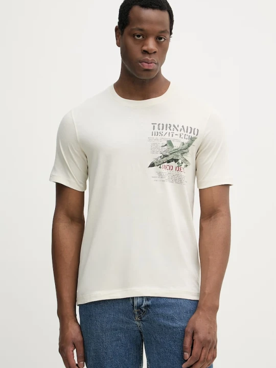 Zdjęcie produktu Aeronautica Militare t-shirt bawełniany beżowy