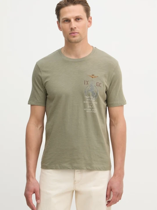 Zdjęcie produktu Aeronautica Militare t-shirt bawełniany zielony