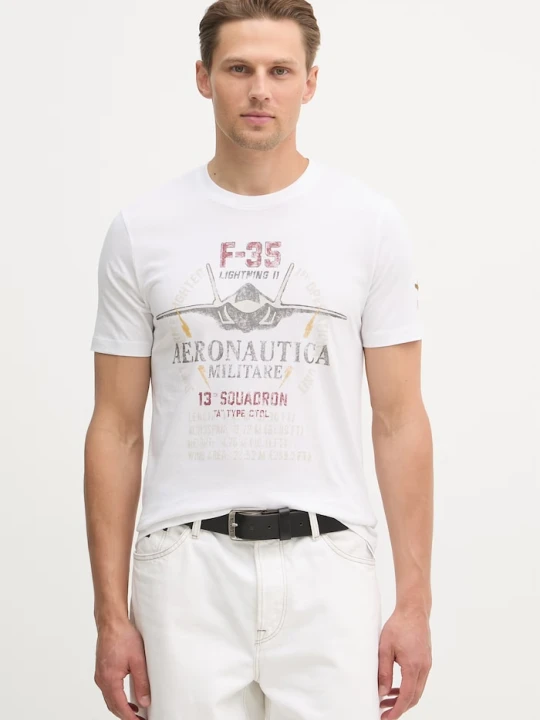 Zdjęcie produktu Aeronautica Militare t-shirt bawełniany biały
