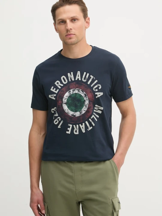 Zdjęcie produktu Aeronautica Militare t-shirt bawełniany granatowy