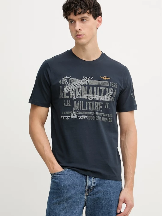 Zdjęcie produktu Aeronautica Militare t-shirt bawełniany granatowy
