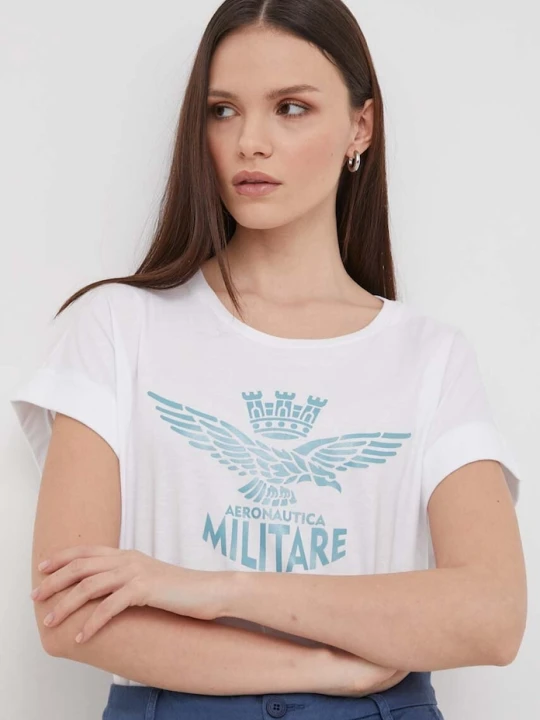 Zdjęcie produktu Aeronautica Militare t-shirt bawełniany biały