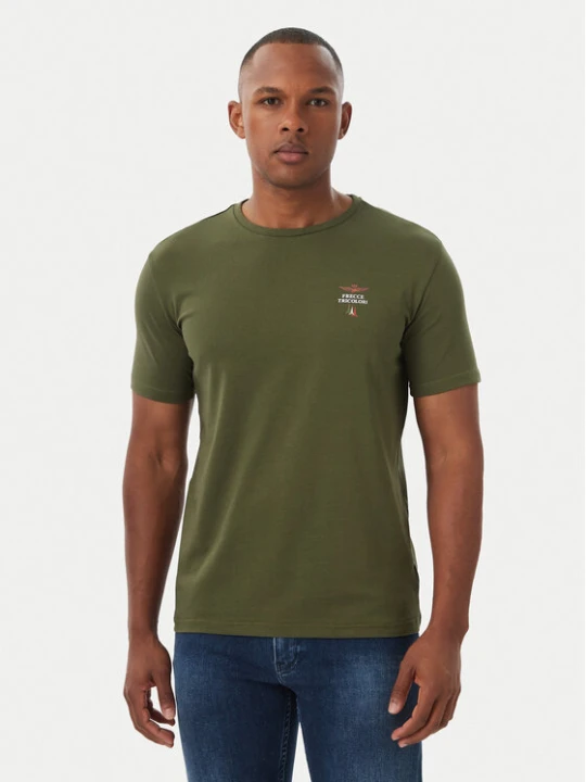 Zdjęcie produktu Aeronautica Militare T-Shirt Girocollo AM1UTI005 Khaki Regular Fit