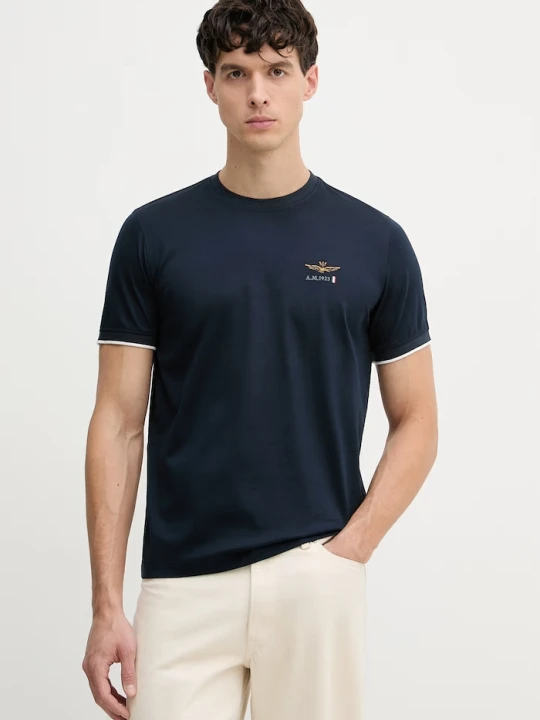 Zdjęcie produktu Aeronautica Militare t-shirt męski bawełniany granatowy