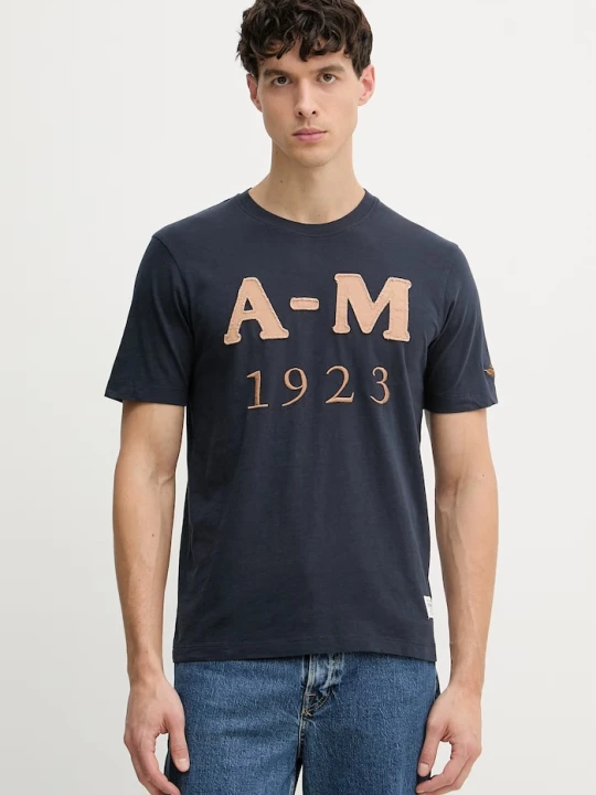Zdjęcie produktu Aeronautica Militare t-shirt męski bawełniany granatowy