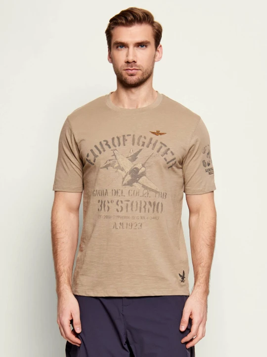 Zdjęcie produktu Aeronautica Militare T-shirt | Regular Fit beżowy