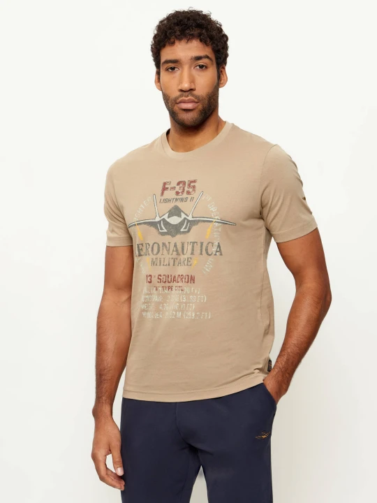Zdjęcie produktu Aeronautica Militare T-shirt | Regular Fit beżowy