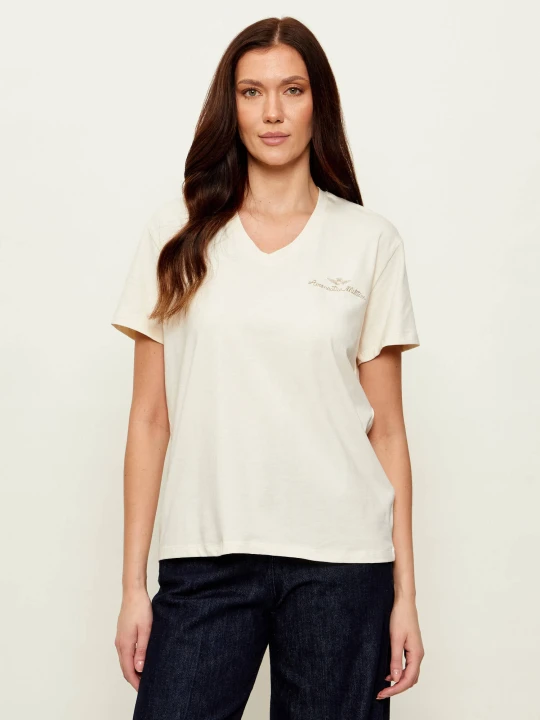 Zdjęcie produktu Aeronautica Militare T-shirt | Regular Fit kremowy