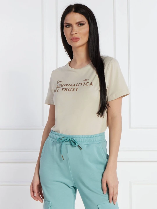 Zdjęcie produktu Aeronautica Militare T-shirt | Regular Fit beżowy