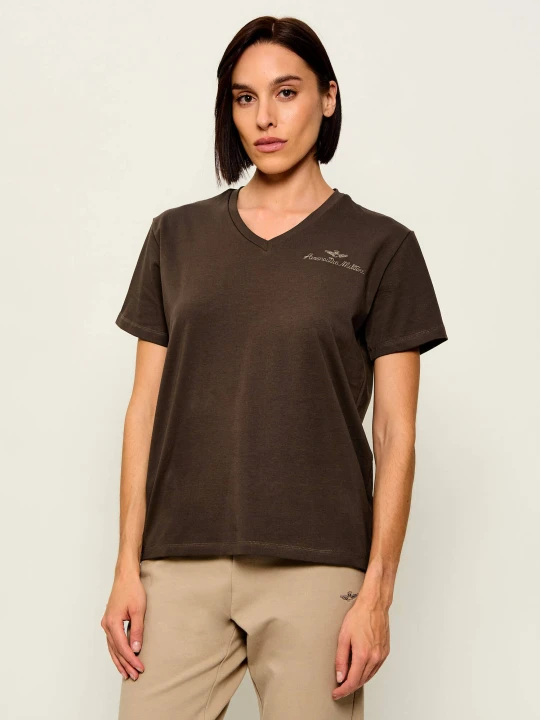 Zdjęcie produktu Aeronautica Militare T-shirt | Regular Fit brązowy