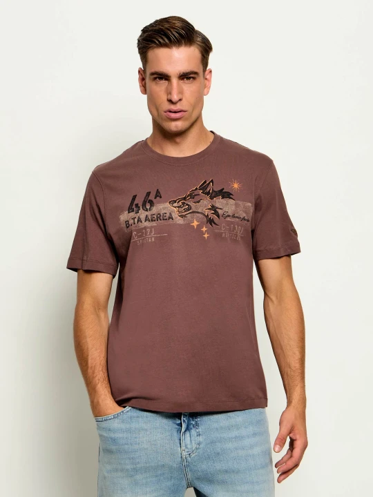 Zdjęcie produktu Aeronautica Militare T-shirt | Regular Fit brązowy