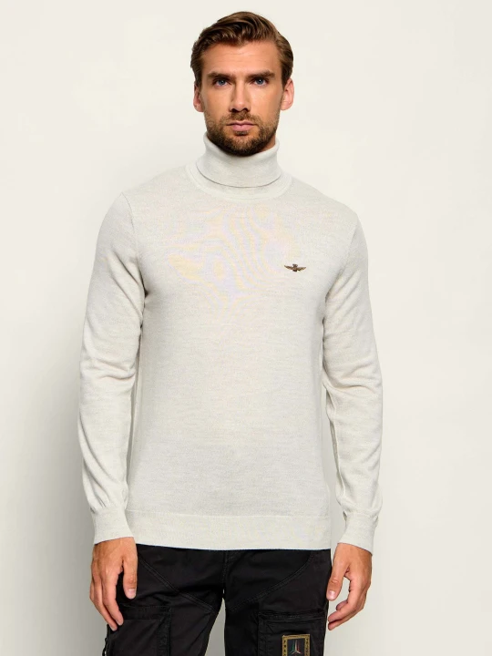 Zdjęcie produktu Aeronautica Militare Wełniany golf | Regular Fit beżowy