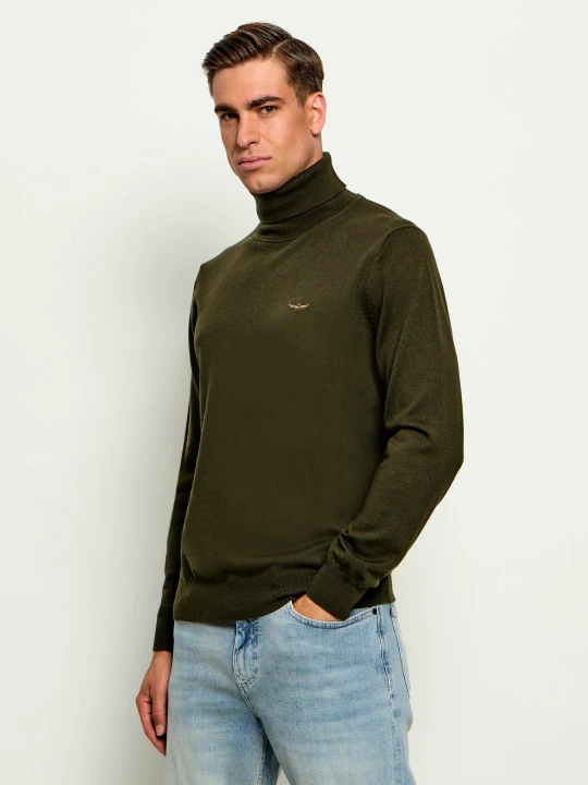 Zdjęcie produktu Aeronautica Militare Wełniany golf | Regular Fit zielony