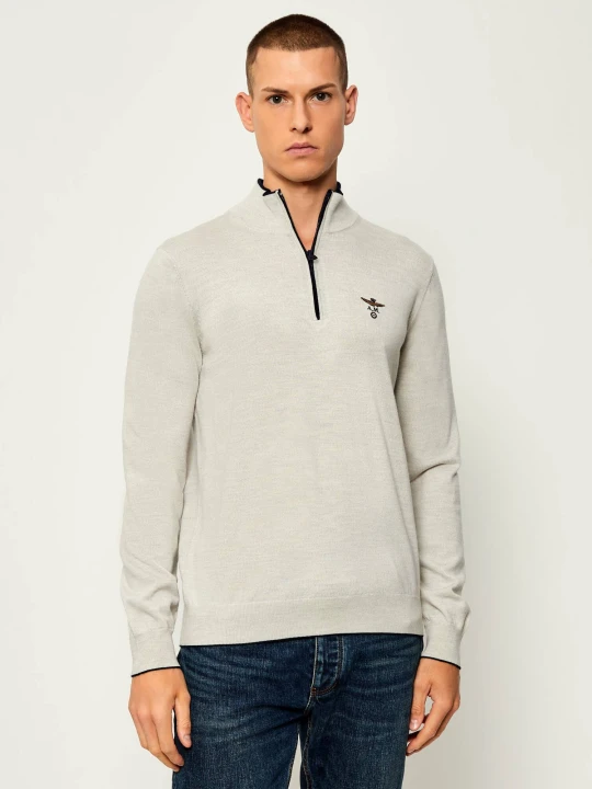Zdjęcie produktu Aeronautica Militare Wełniany sweter | Regular Fit szary
