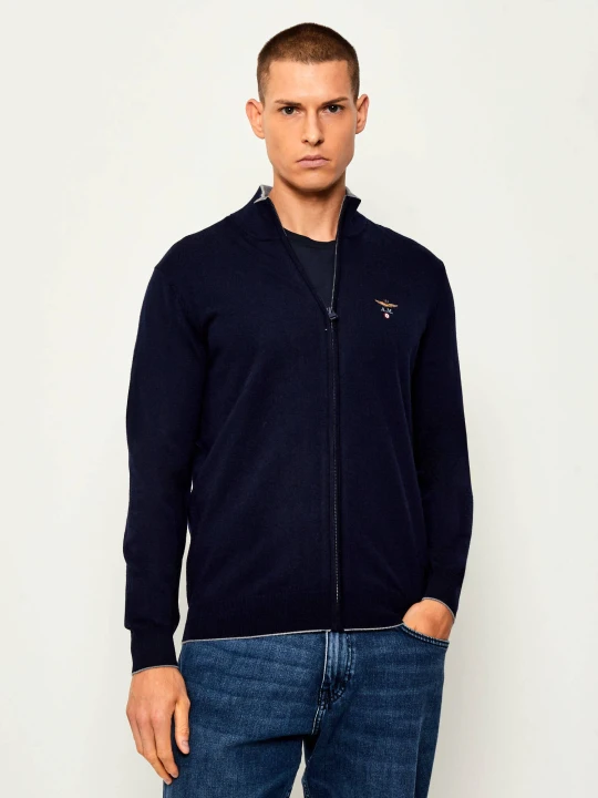 Zdjęcie produktu Aeronautica Militare Wełniany sweter | Regular Fit granatowy
