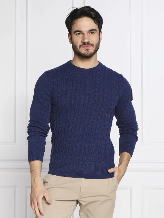 Zdjęcie produktu Aeronautica Militare Wełniany sweter | Slim Fit granatowy