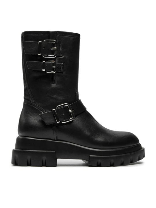 Zdjęcie produktu AGL Botki Chunky Biker D756589PGKD0711013 Czarny