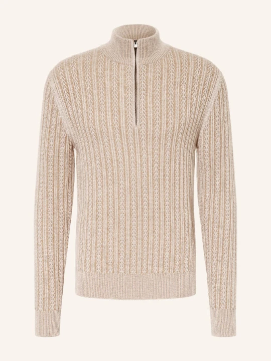 Zdjęcie produktu Agnona Sweter Typu Troyer Z Kaszmirem beige