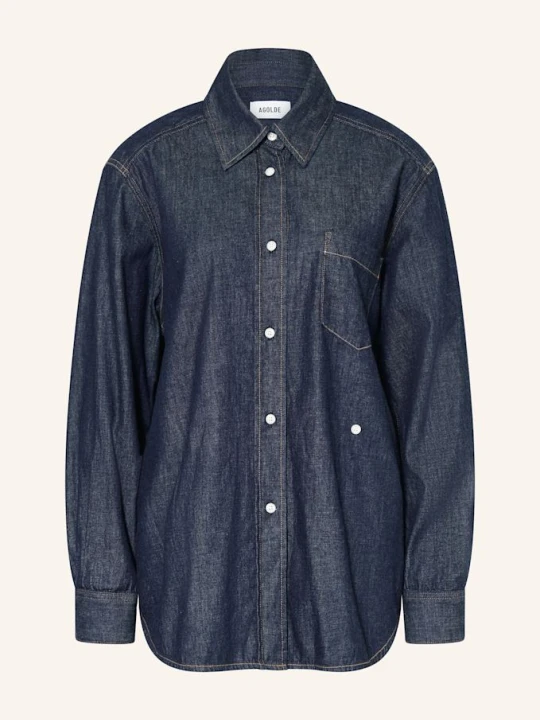 Zdjęcie produktu Agolde Bluzka Jeansowa Kaelin blau GRANATOWY