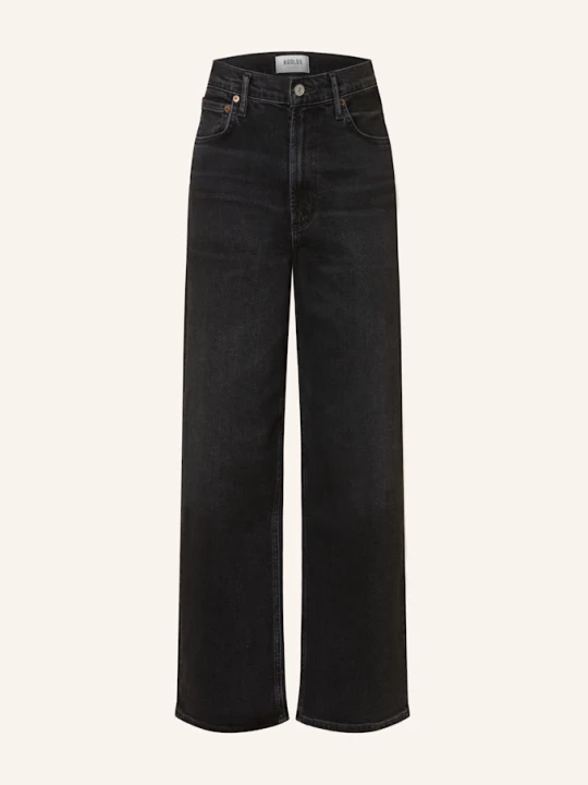 Zdjęcie produktu Agolde Jeansy Straight Ren schwarz hsh hush (washed saturated black)