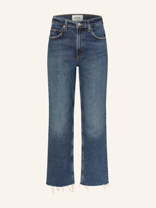 Zdjęcie produktu Agolde Jeansy Straight Valen blau solace dk vint ind cut