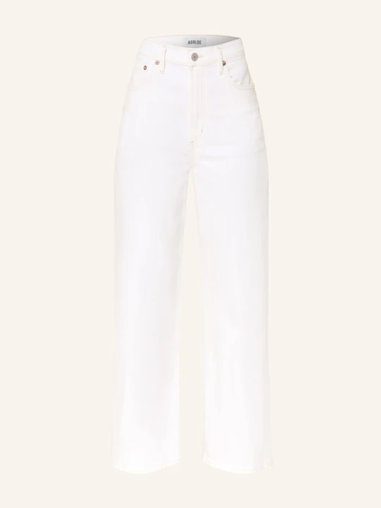 Zdjęcie produktu Agolde Krótkie Dżinsy Harper Crop weiss whwsh white wash (white milk)