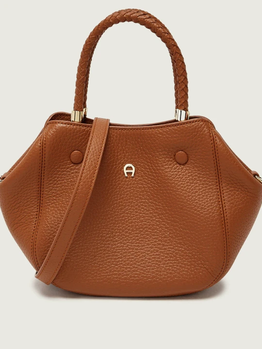 Zdjęcie produktu Aigner Skórzany kuferek Carré Soft brązowy