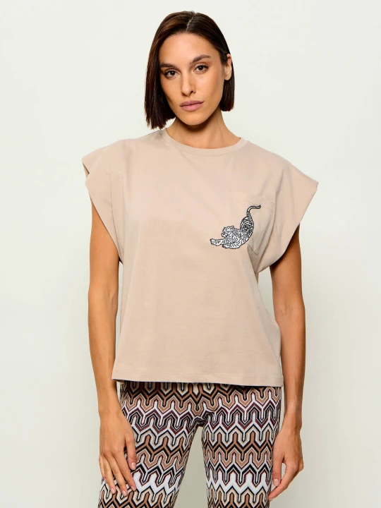 Zdjęcie produktu AKEP T-shirt | Relaxed fit beżowy