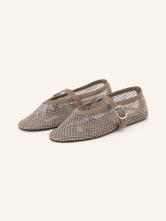 Zdjęcie produktu Alaïa Baleriny Mary Jane Z Kamieniami Ozdobnymi rosegold