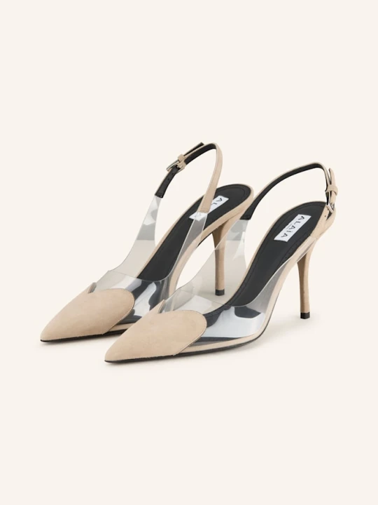 Zdjęcie produktu Alaïa Czółenka Z Odkrytą Piętą Le Cœur beige