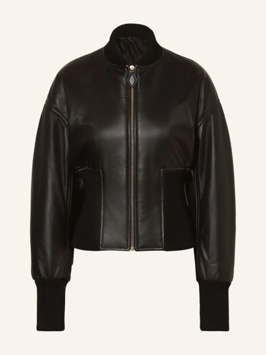 Zdjęcie produktu Alaïa Skórzana Kurtka schwarz CZARNY