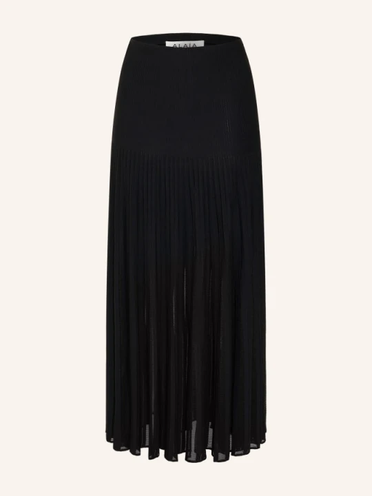 Zdjęcie produktu Alaïa Spódnica Dzianinowa Z Plisami schwarz CZARNY
