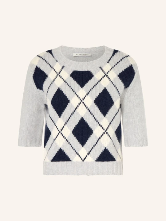 Zdjęcie produktu Alcidia Da Veiga Sweter Z Kaszmiru Z Rękawami 3 / 4 grau szary