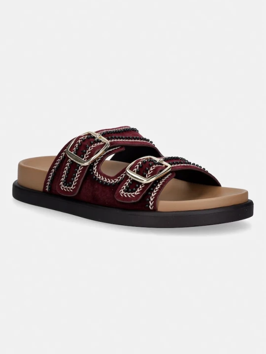 Zdjęcie produktu Aldo klapki zamszowe BOHOCHIC bordowy