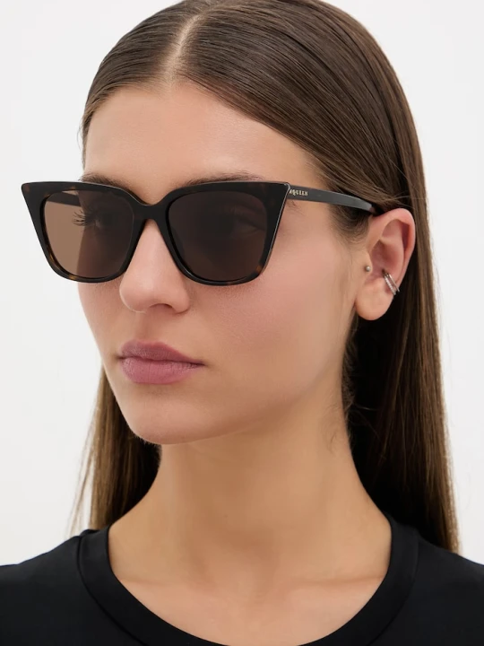 Zdjęcie produktu Alexander McQueen okulary przeciwsłoneczne damskie brązowy
