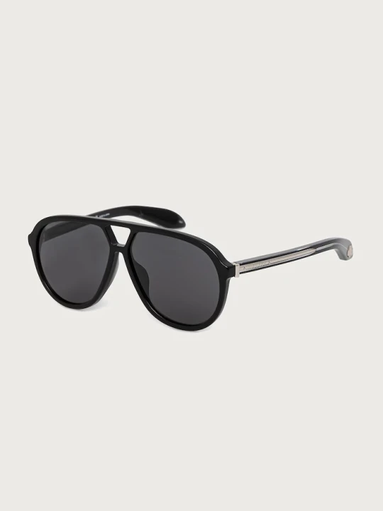 Zdjęcie produktu Alexander McQueen okulary przeciwsłoneczne pilotki męskie czarny