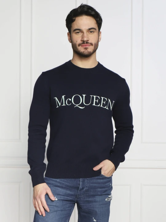 Zdjęcie produktu Alexander McQueen Sweter | Regular Fit granatowy
